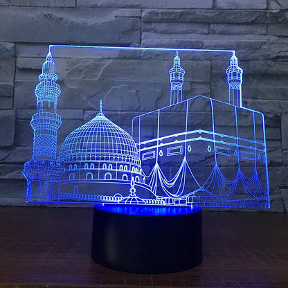 Skorter | SpiritGlow - LED Table Lamp in Mosque Design, 3D Lighting for Spiritual Atmosphere