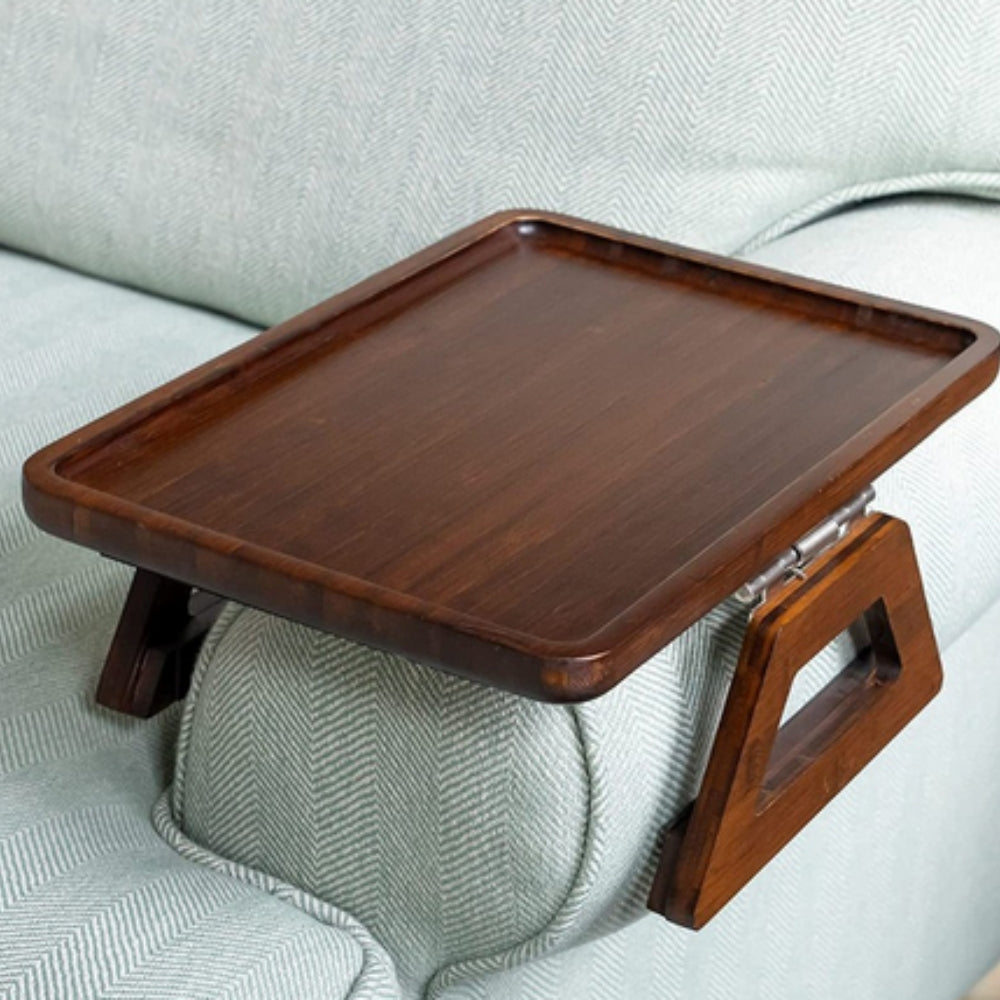 Skorter | Adjustable Bamboo Clip-On Arm Tray Table