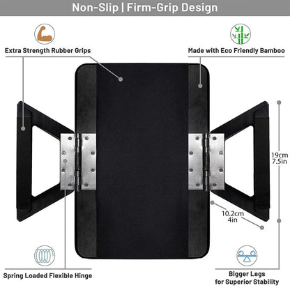 Skorter | Adjustable Bamboo Clip-On Arm Tray Table