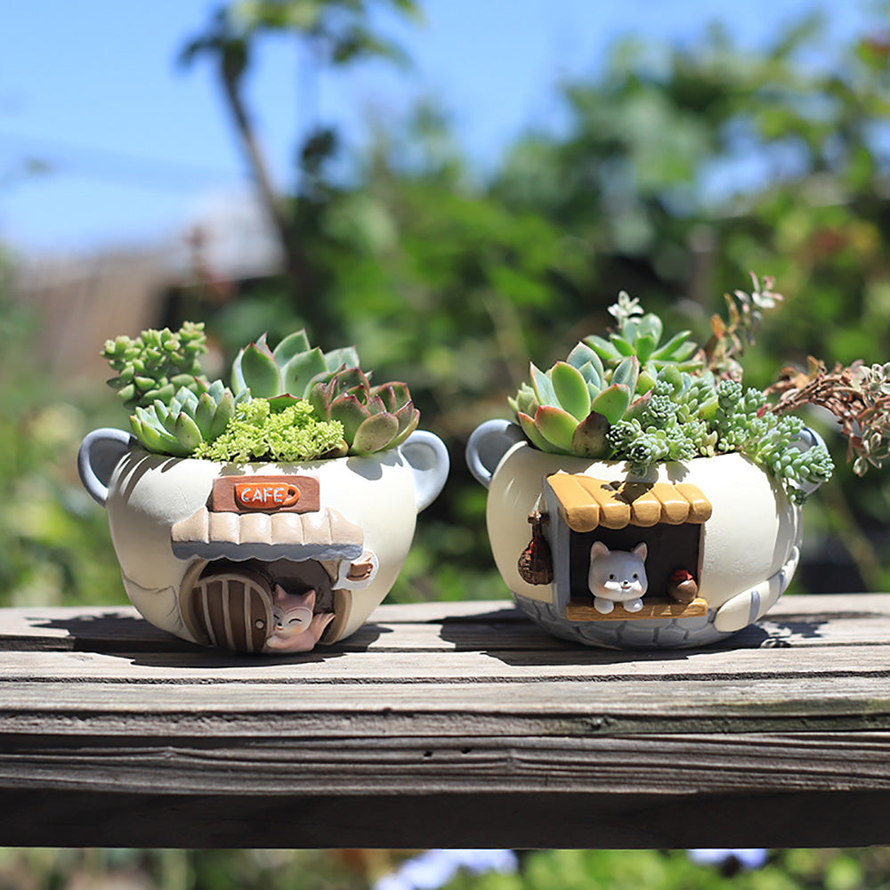 Skorter | Adorable Resin Succulent Pot