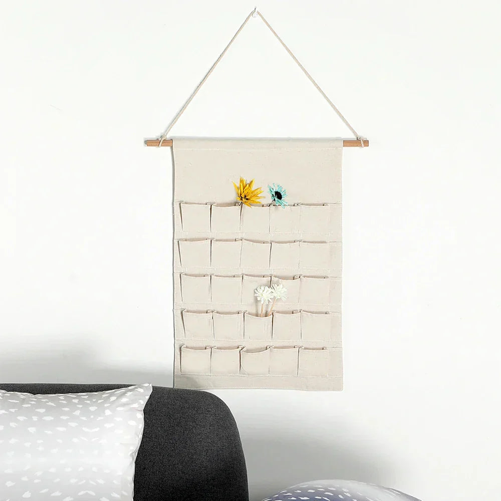 Skorter | Cotton Advent Calendar with 24 Pockets – Sustainable & Reusable Christmas Decoration