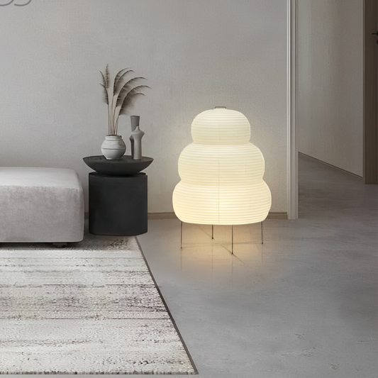 Skorter | Zen Floor Lamp – Japanese Wabi-Sabi Style with 3-Mode Dimmable LED Light