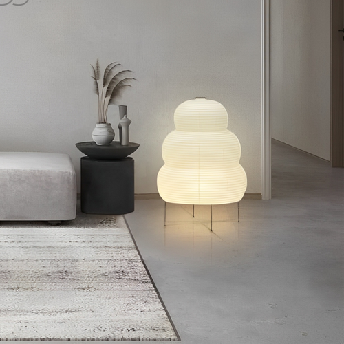 Skorter | Zen Floor Lamp – Japanese Wabi-Sabi Style with 3-Mode Dimmable LED Light