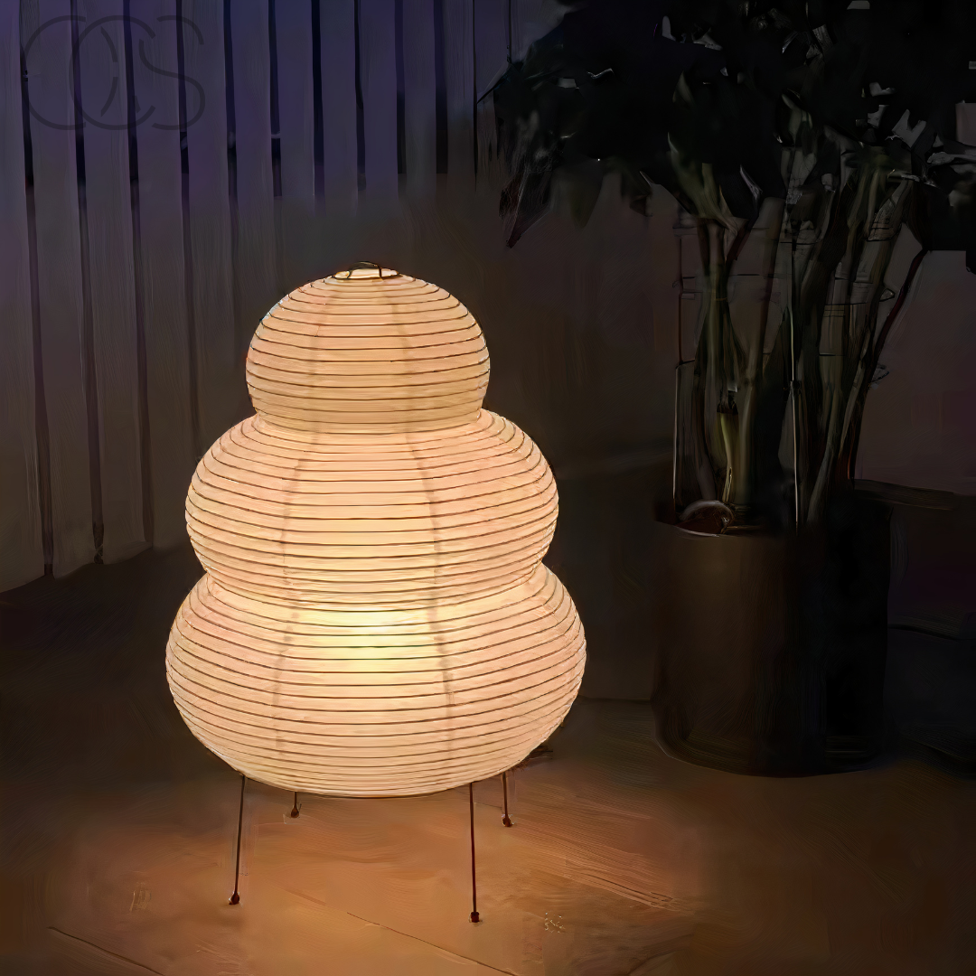 Skorter | Zen Floor Lamp – Japanese Wabi-Sabi Style with 3-Mode Dimmable LED Light