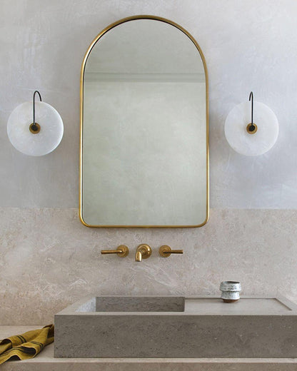 Skorter | Vit Alabaster Vägglampa