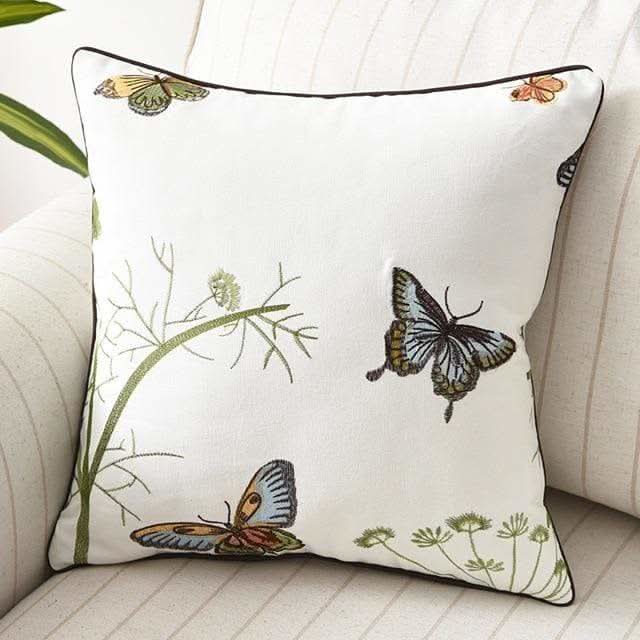 Skorter | Country-Style Embroidered Cushion Cover 45x45 cm