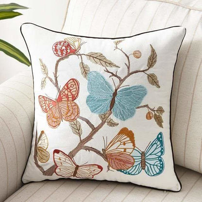 Skorter | Country-Style Embroidered Cushion Cover 45x45 cm