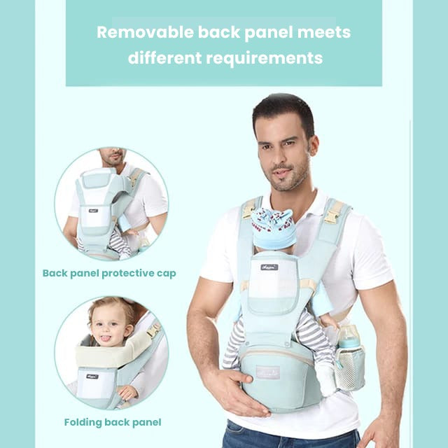 Skorter | All-Position Baby Carrier - Hip Seat Infant Toddler Backpack with Kangaroo Wrap Carrier