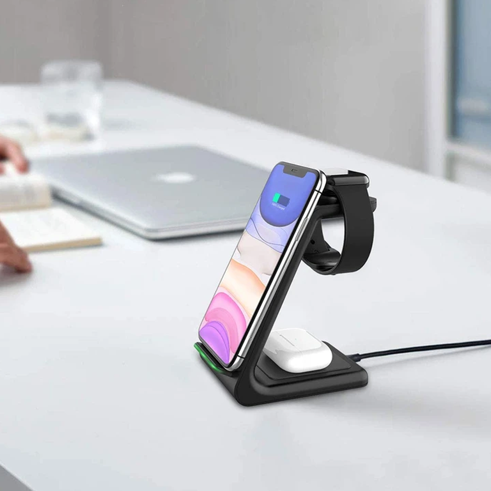 Skorter | Allescharger 3-in-1 Wireless Charger – Apple & Samsung Devices