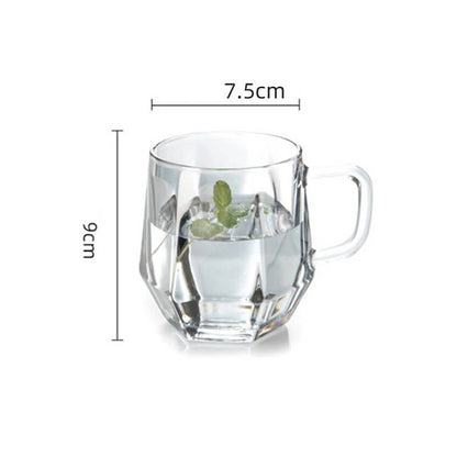 Skorter | Amber hexagonal Glass Cups