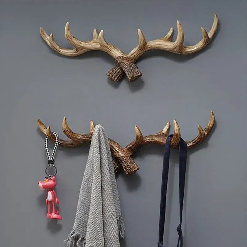Skorter | Antler Coat Rack - Rustic - Attractive Coat Rack/Decor - Deer Antlers - Hall