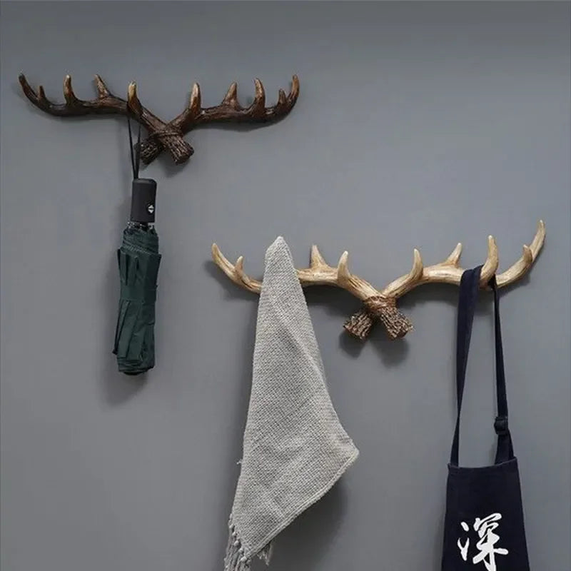Skorter | Antler Coat Rack - Rustic - Attractive Coat Rack/Decor - Deer Antlers - Hall
