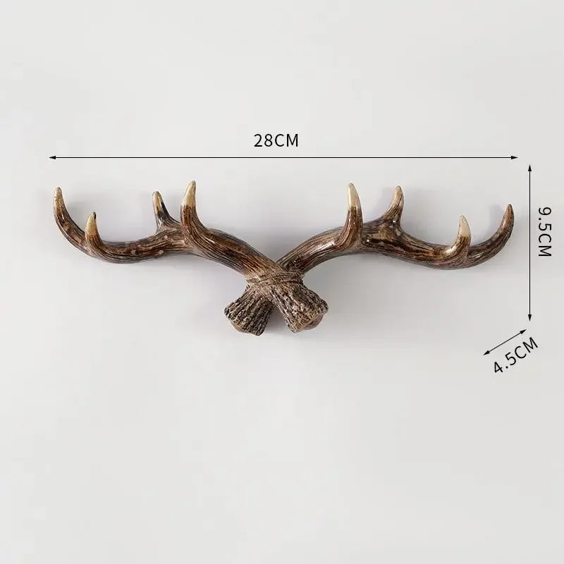 Skorter | Antler Coat Rack - Rustic - Attractive Coat Rack/Decor - Deer Antlers - Hall