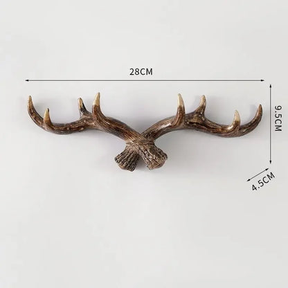Skorter | Antler Coat Rack - Rustic - Attractive Coat Rack/Decor - Deer Antlers - Hall
