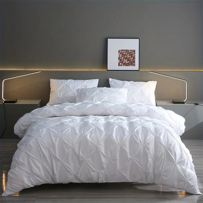 Skorter | Amore Luxury Pinch Pleat Duvet Cover Set