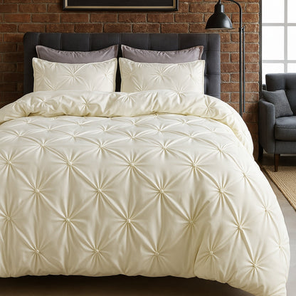 Skorter | Amore Luxury Pinch Pleat Duvet Cover Set
