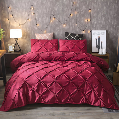 Skorter | Amore Luxury Pinch Pleat Duvet Cover Set
