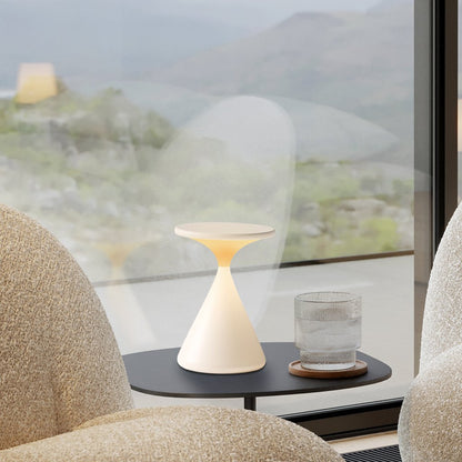 Skorter | Aeron Hourglass Cordless LED Table Lamp – Rechargeable, Dimmable, Modern Design