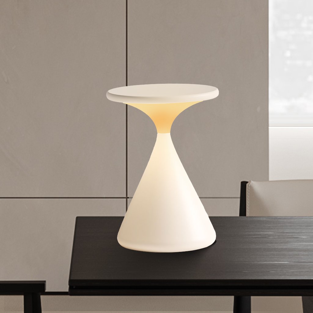 Skorter | Aeron Hourglass Cordless LED Table Lamp – Rechargeable, Dimmable, Modern Design