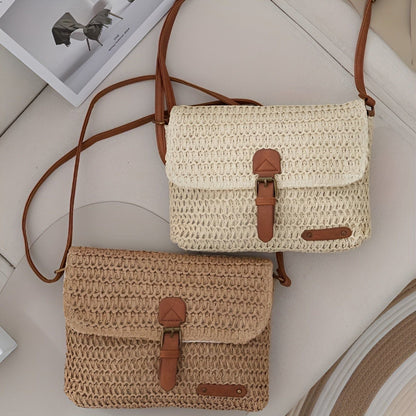 Skorter | Annalise Bag – Vintage Style Woven Straw Shoulder Bag for Summer