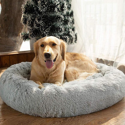 Skorter | Beef Plush Calming Donut Dog Bed for Small to Large Dogs