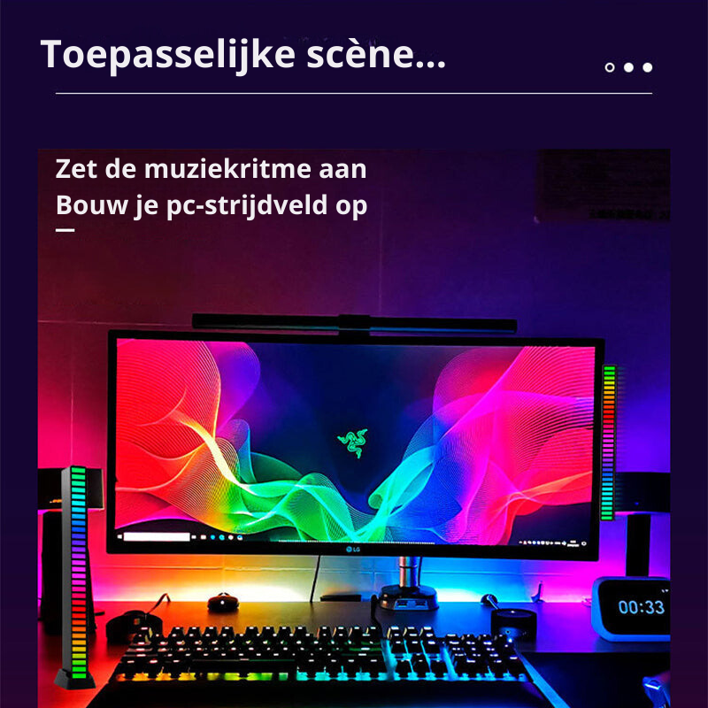 Skorter | Smart Sound-Activated RGB Light Bar | Music Sync LED Ambient Lighting