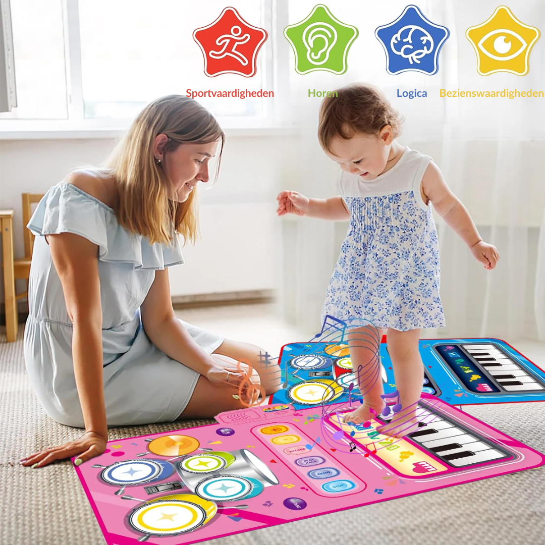Skorter | PlayTune Sound Mat – Interactive Music Mat for Kids with 5 Instruments (Drums, Piano, Violin)
