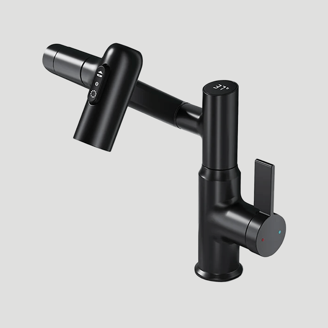 Skorter | LustraFlow 360° Smart Fixture | Modern Kitchen and Bath Mixer with LED Temperature Display