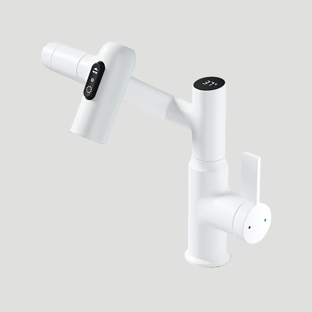 Skorter | LustraFlow 360° Smart Fixture | Modern Kitchen and Bath Mixer with LED Temperature Display