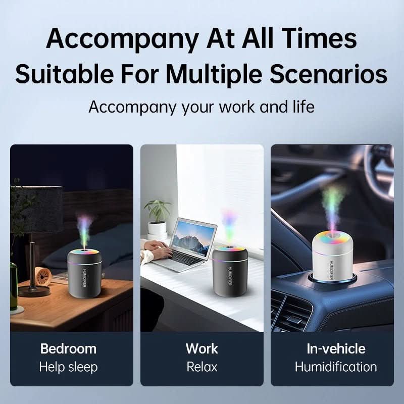 Skorter | 180ml USB air humidifier with LED lighting