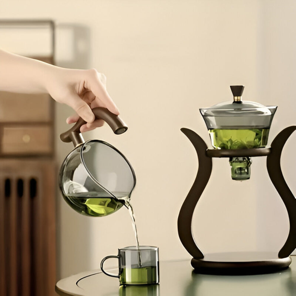 Skorter | Artisan Magnetic Glass Teapot Set with Infuser – Elegant Drip-Free Glass Teapot for Loose Leaf Tea