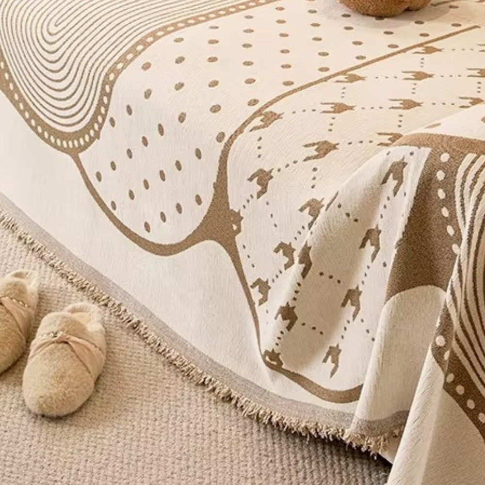 Skorter | Asymmetry Blob Chenille Sofa Cover