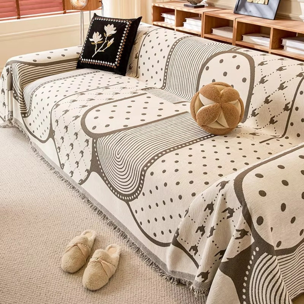 Skorter | Asymmetry Blob Chenille Sofa Cover