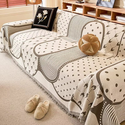 Skorter | Asymmetry Blob Chenille Sofa Cover