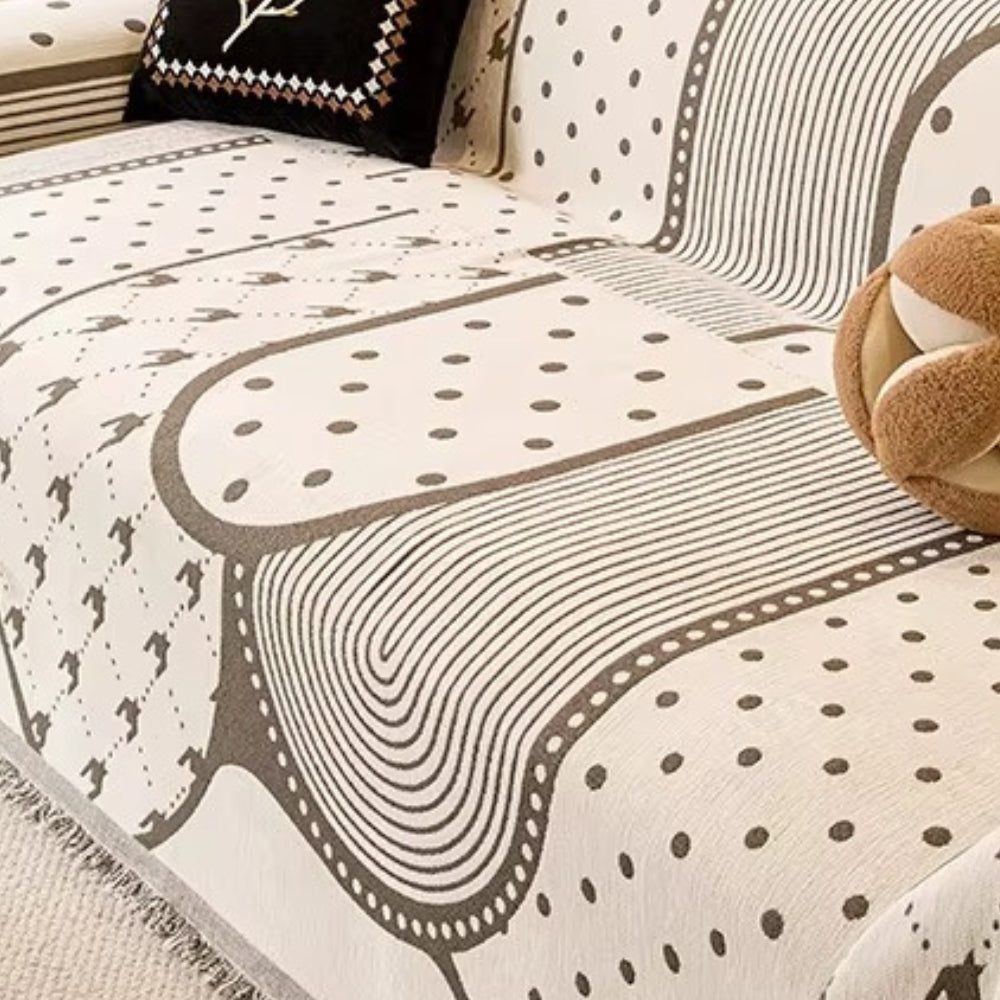 Skorter | Asymmetry Blob Chenille Sofa Cover