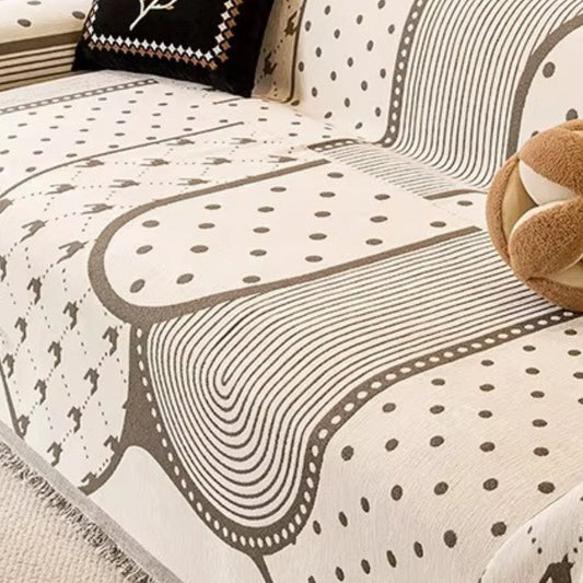 Skorter | Asymmetry Blob Chenille Sofa Cover