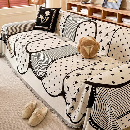 Skorter | Asymmetry Blob Chenille Sofa Cover