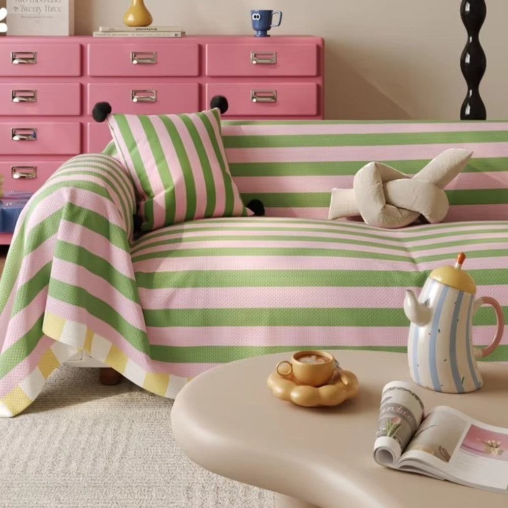 Skorter | Atelier Pastel Striped Sofa Cover