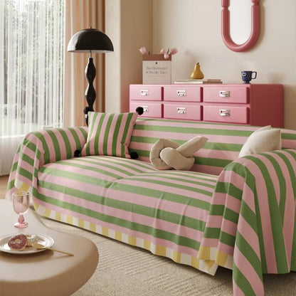Skorter | Atelier Pastel Striped Sofa Cover