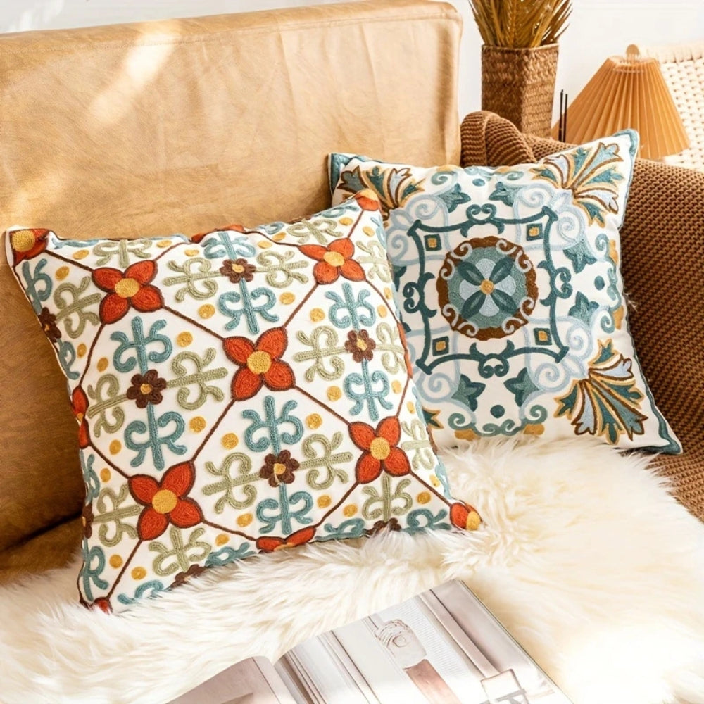 Skorter | Aurae Embroidered Vintage Cushion Cover