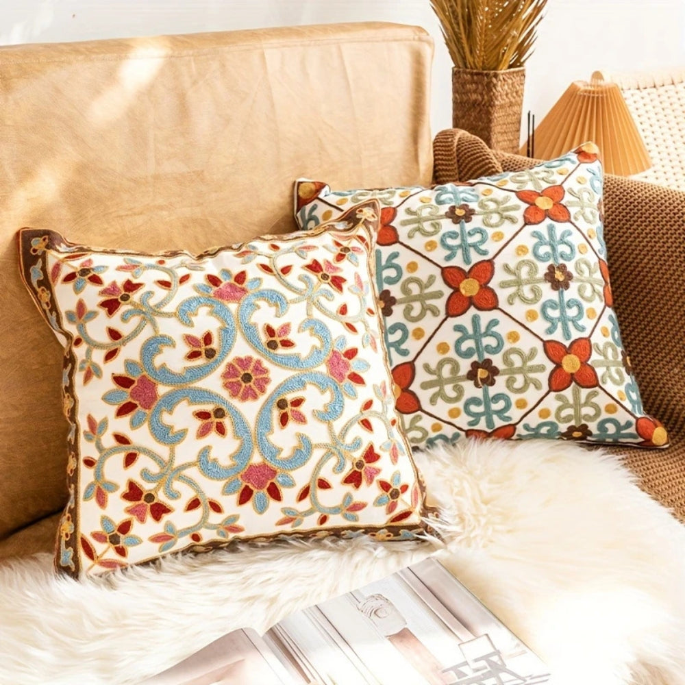 Skorter | Aurae Embroidered Vintage Cushion Cover