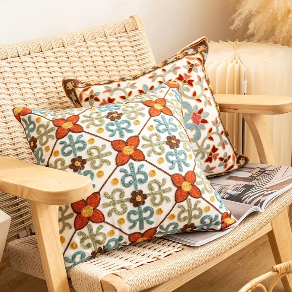 Skorter | Aurae Embroidered Vintage Cushion Cover