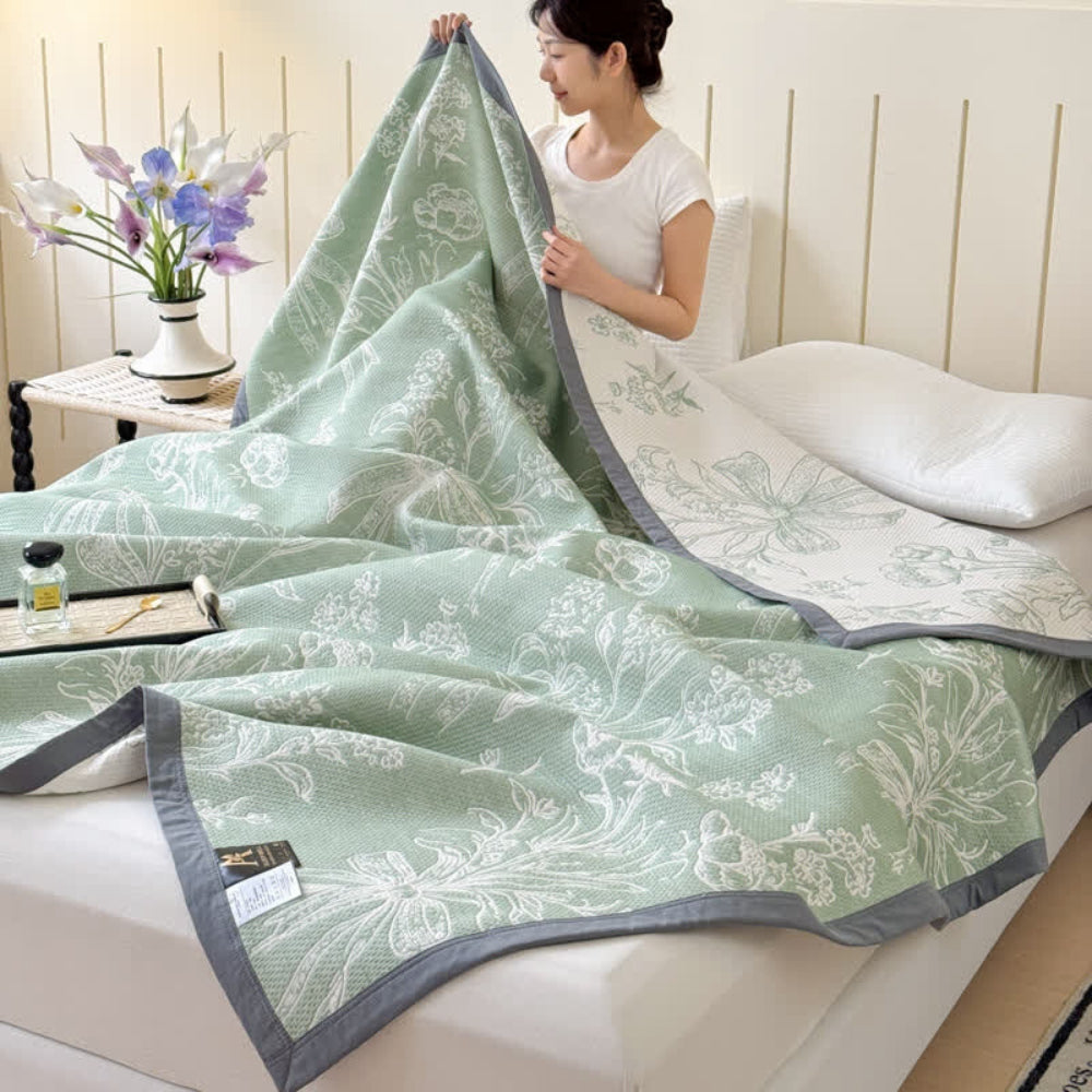 Skorter | Aurea Reversible Cotton Gauze Blanket