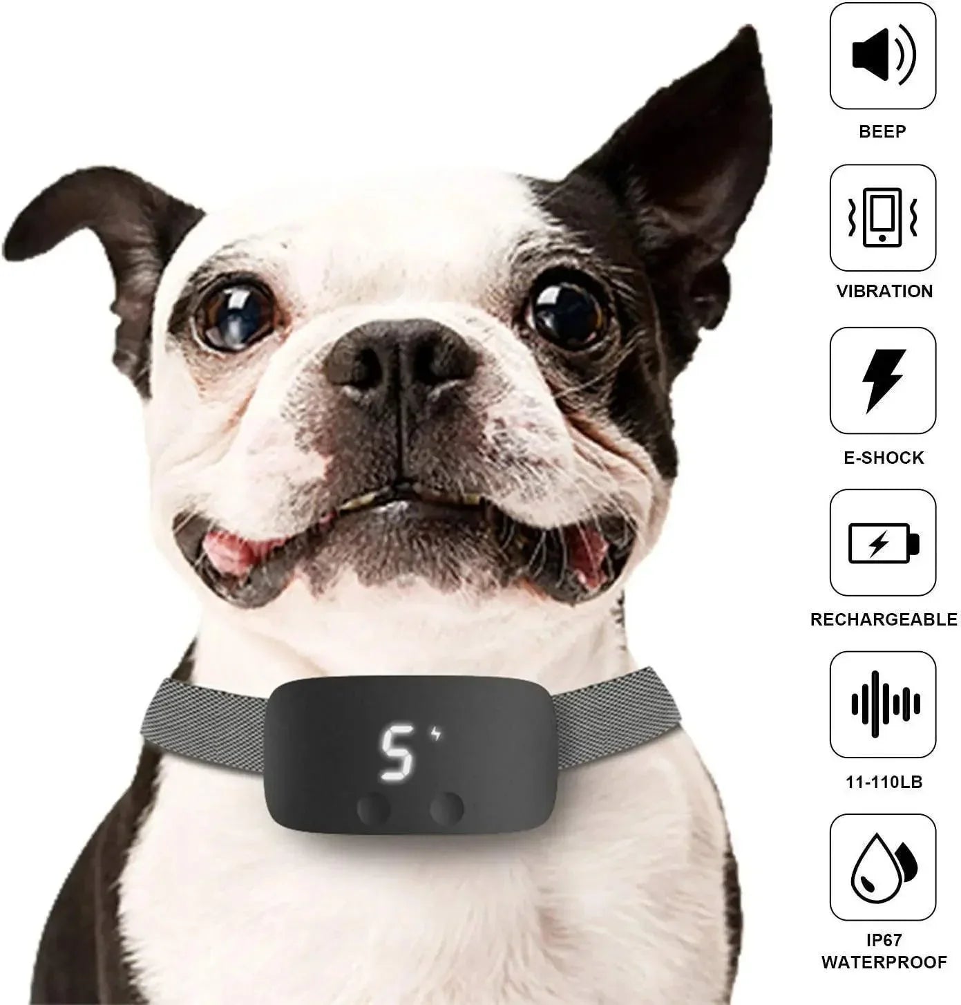 Skorter | Automatic No-Bark Dog Collar – Rechargeable Waterproof Anti-Barking Training Collar for All Breeds