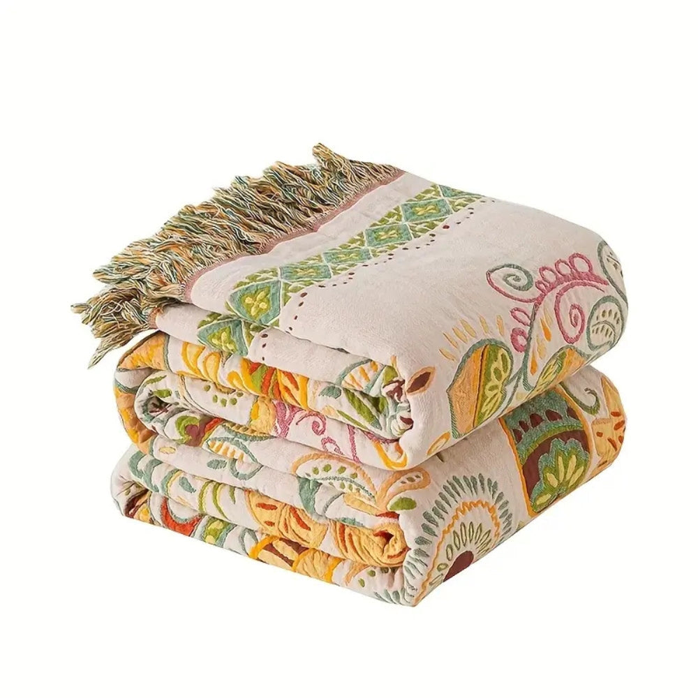 Skorter | Autumn Leaf Boho Reversible Blanket