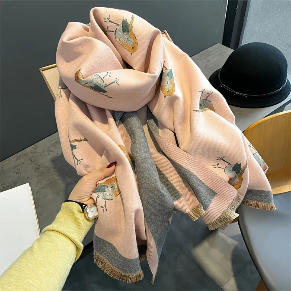 Skorter | Aviary Breathable Bird Jacquard Shawl
