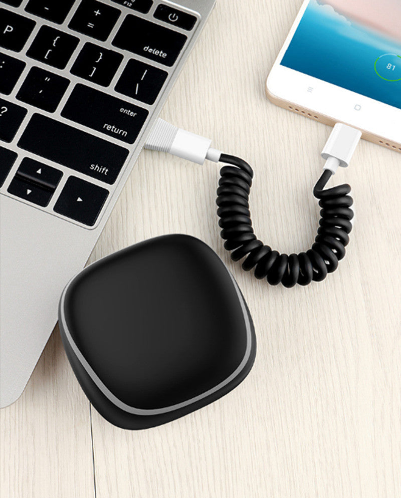 Skorter | All-in-one spring cable power bank Type-c Android lightning storage box Emergency mini power bank