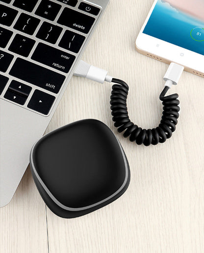 Skorter | All-in-one spring cable power bank Type-c Android lightning storage box Emergency mini power bank