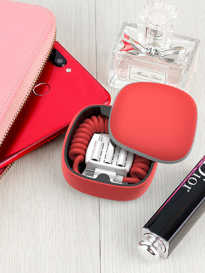 Skorter | All-in-one spring cable power bank Type-c Android lightning storage box Emergency mini power bank