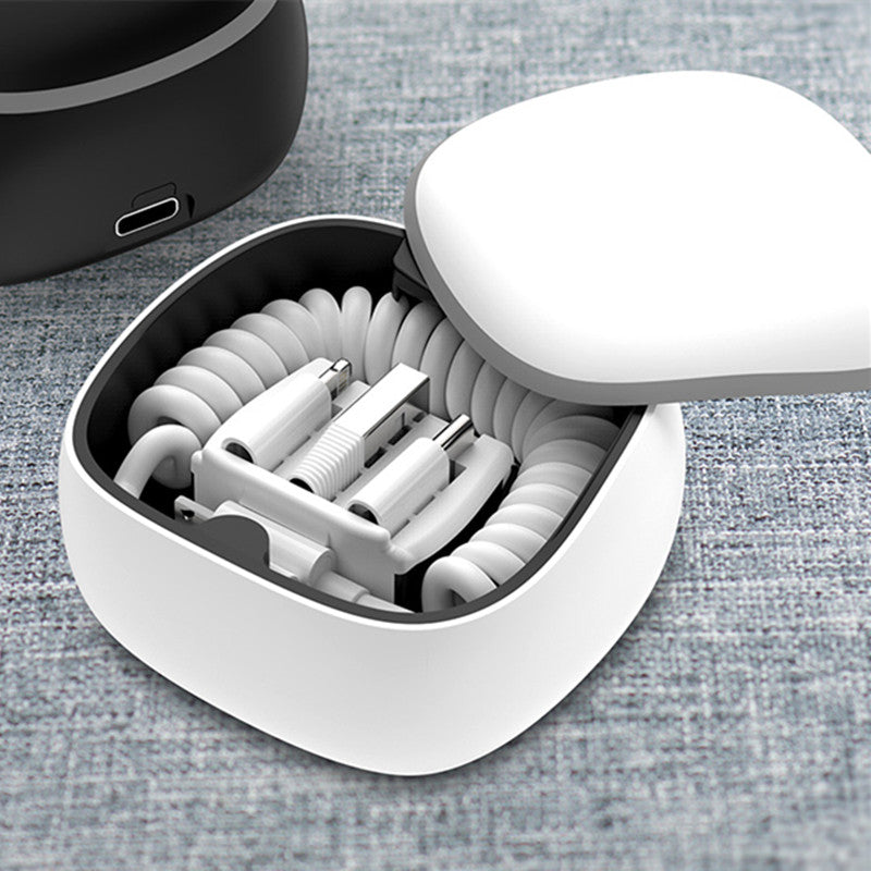 Skorter | All-in-one spring cable power bank Type-c Android lightning storage box Emergency mini power bank